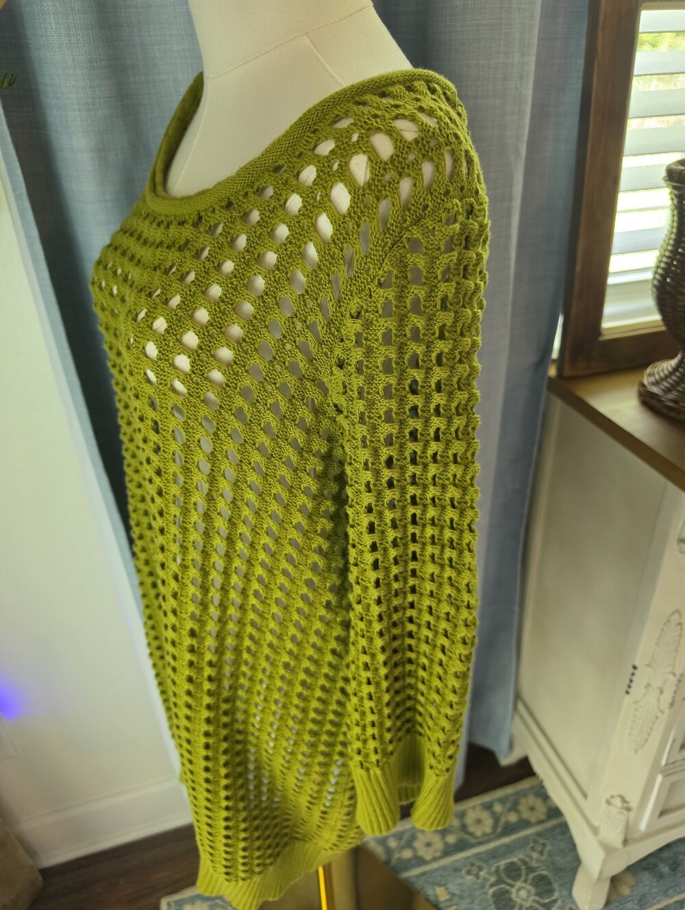 Lane Bryant Green Crochet Sweater - Picture 4 of 4